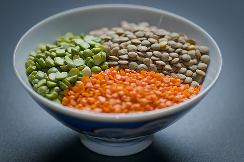 Brown, Green and Red Lentils