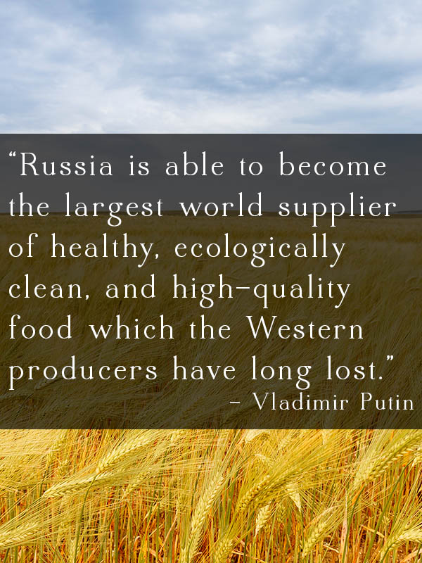 Putin has big goals for Russian food production. Are they attainable without sacrificing his people's civil liberties?