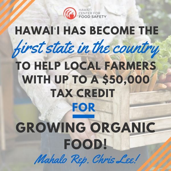 organic tax credit hawaii