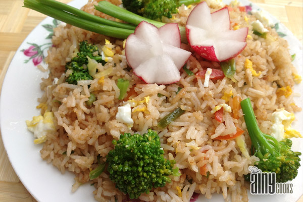 Broccoli Fried Rice for Two