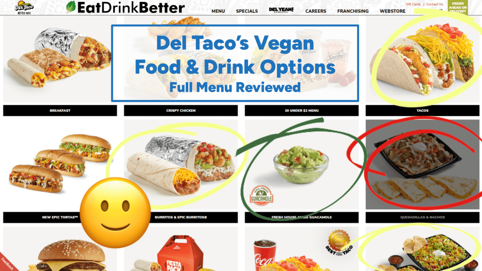 Del Taco Vegan Food And Drinks 2023 Menu And Options