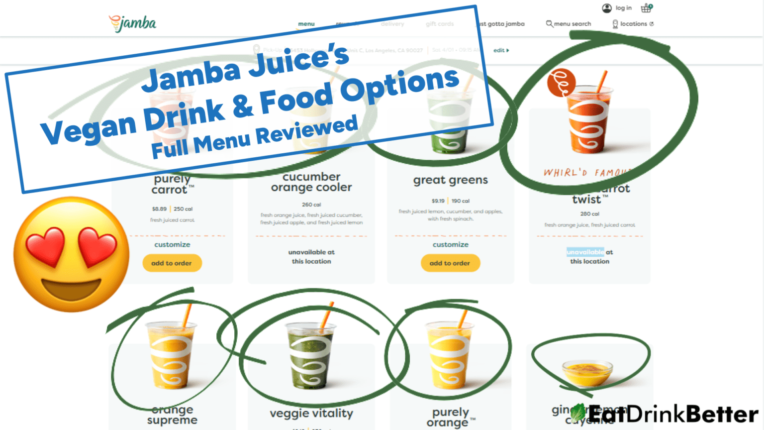 Jamba Juice Vegan Food & Drinks [2023 Menu & Options]