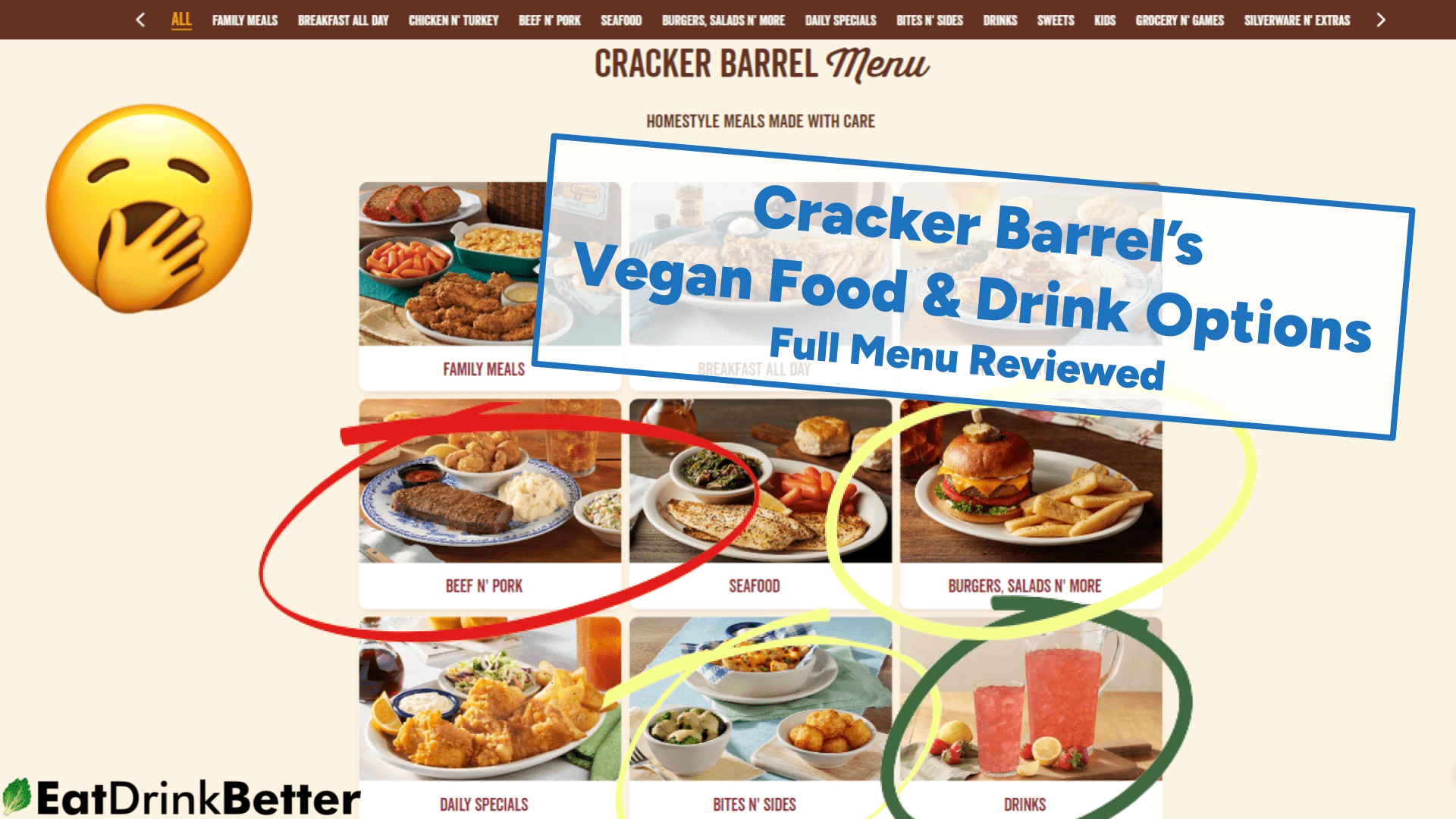 cracker barrel food menu