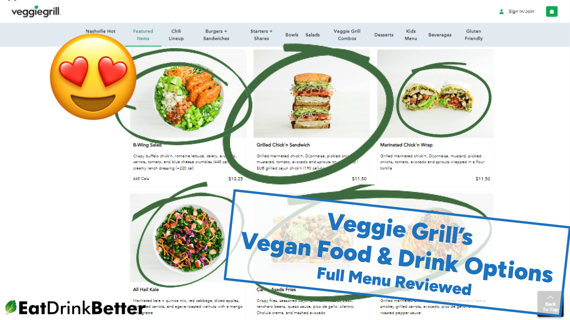 Veggie grill store spring menu