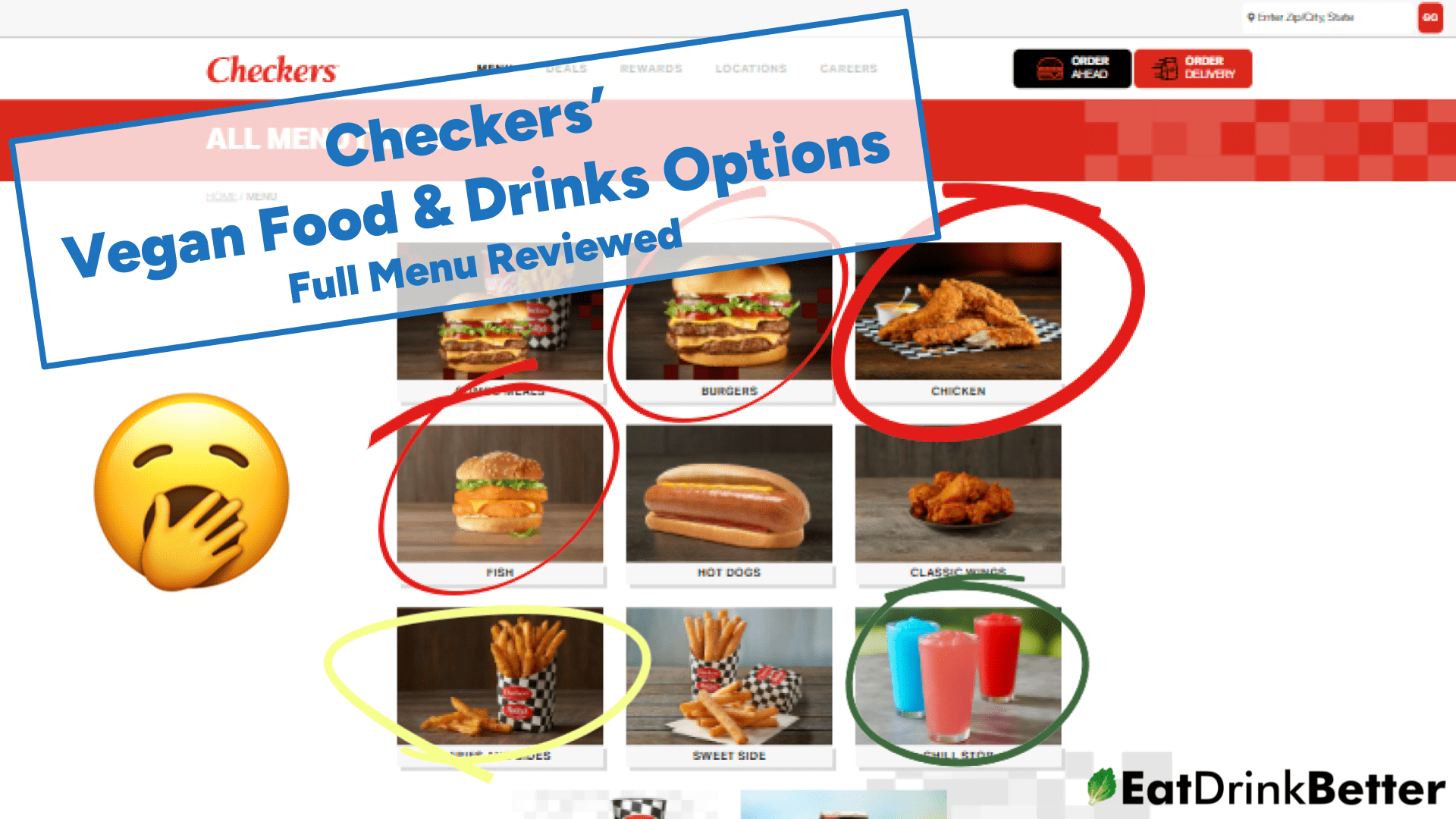 checkers restaurant menu