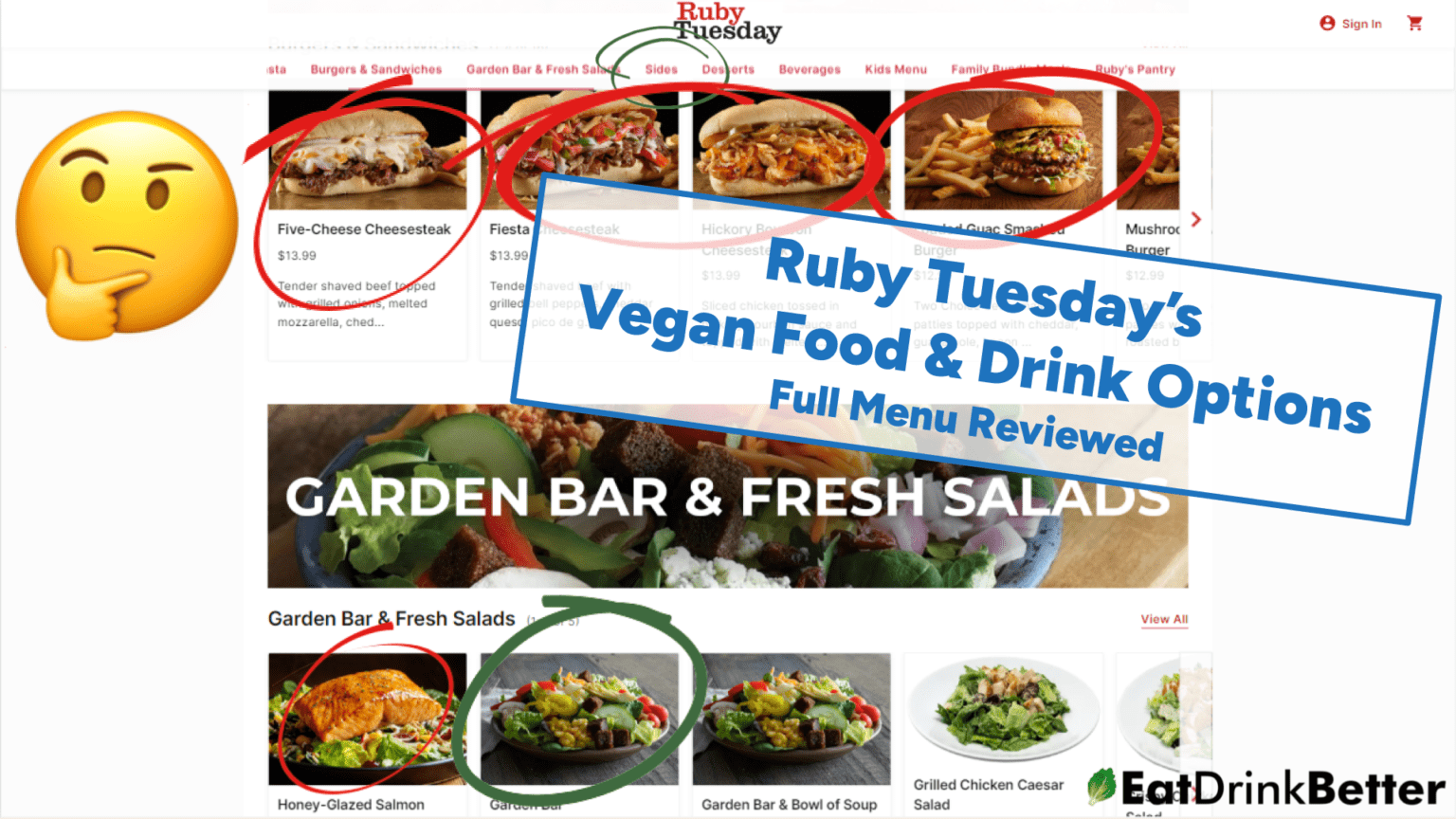 Ruby Tuesday Vegan Food & Drinks [2023 Menu & Options]