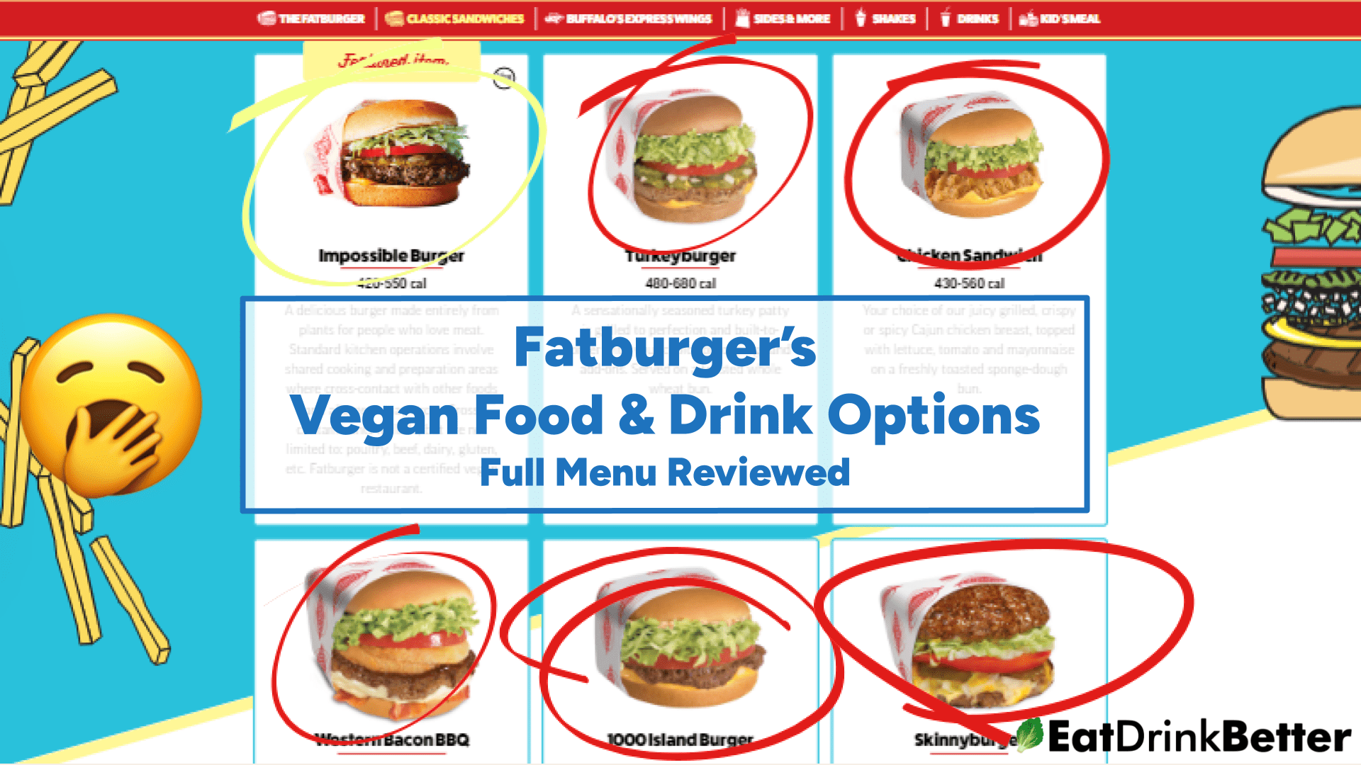 Fatburger menu on sale