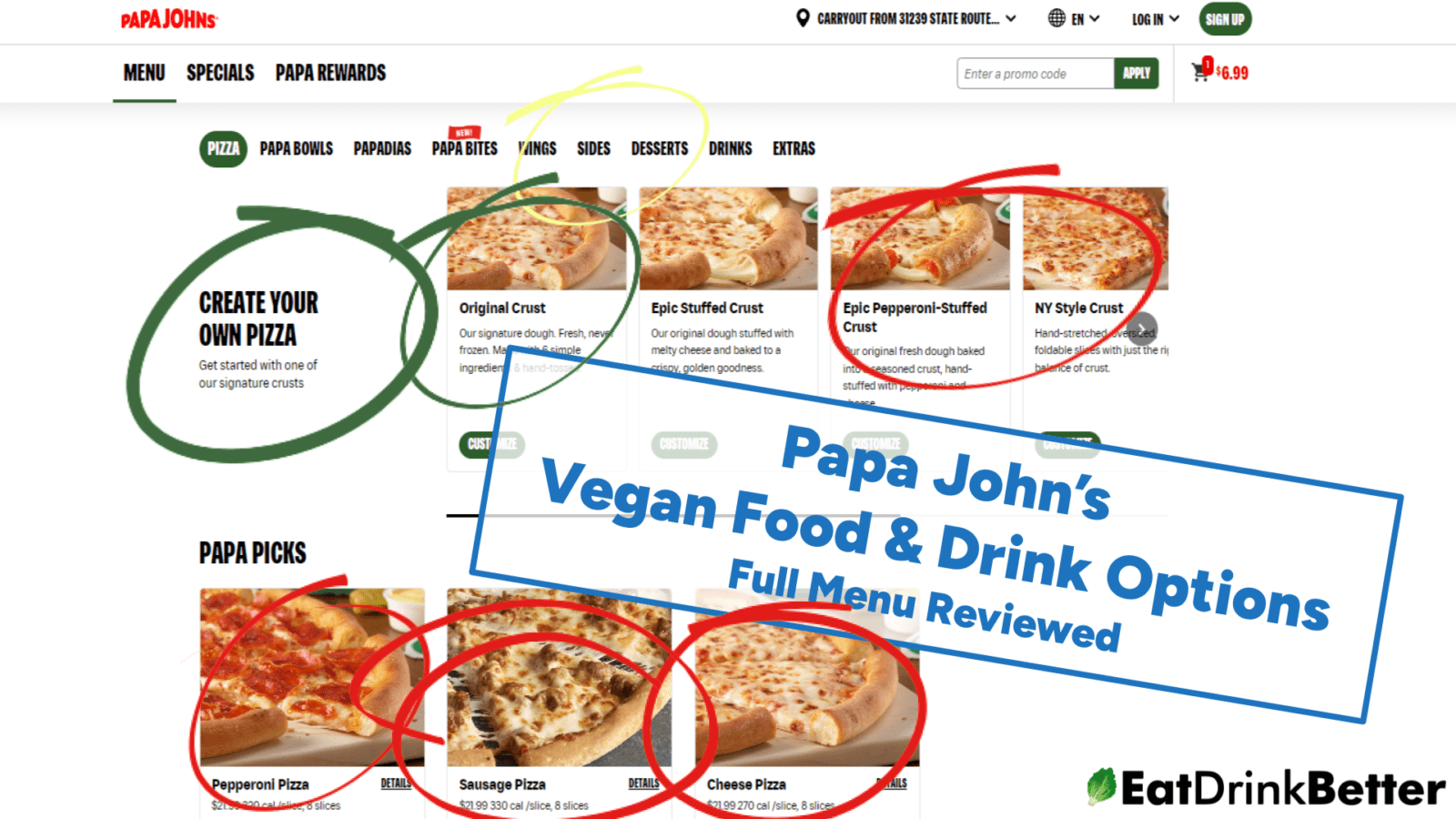 Papa John's Vegan Options