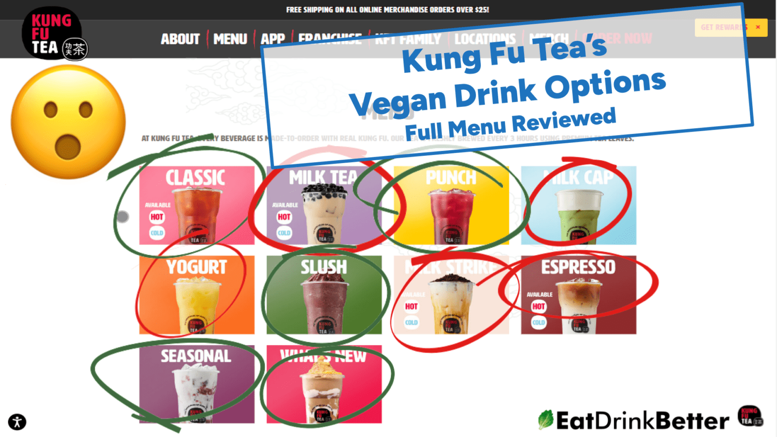 kung fu tea vegan options